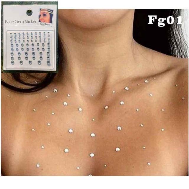 FG01 make up Face gems sticker gift ideas for Dance Punk and having Face Rocks Fun