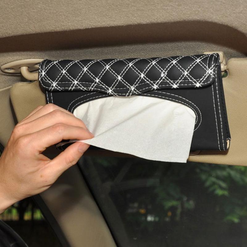 Car Visor Tissue Box Car Accessories Clipboard Tissue Boxes Napkin Holder Auto Parts