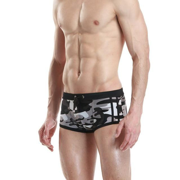 Men's Shorts Camouflage trouse Underpants Swimwear Push-Up Man Swimsuit  low waist sexy Swim sport beach Male Swimming Trunks
