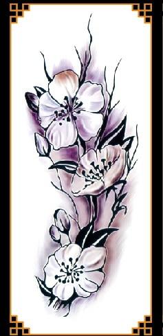 1piece new Fake temporary tattoo stickers 28styles Violet flowers rose arm shoulder tattoo waterproof lady women big on body leg