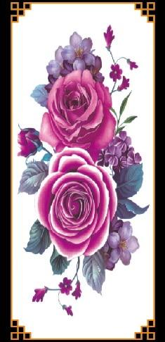 1piece new Fake temporary tattoo stickers 28styles Violet flowers rose arm shoulder tattoo waterproof lady women big on body leg