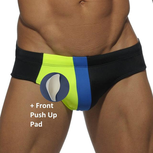 FREE Gift Push Up Pad New Swimwear Men Sexy Mens Swim Briefs Low Waist Swimming Trunks Swimsuit Gay Mens Swimwear Swim Shorts