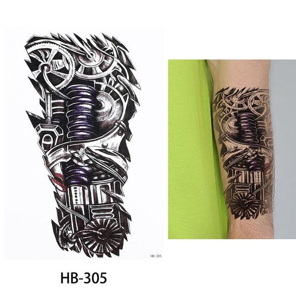 New Arrival 1 Sheet Temporary Tattoo Sticker KM-056 Flower Arm Body Art Waterproof Tattoo Beauty Fox Women Coquette Decal Design