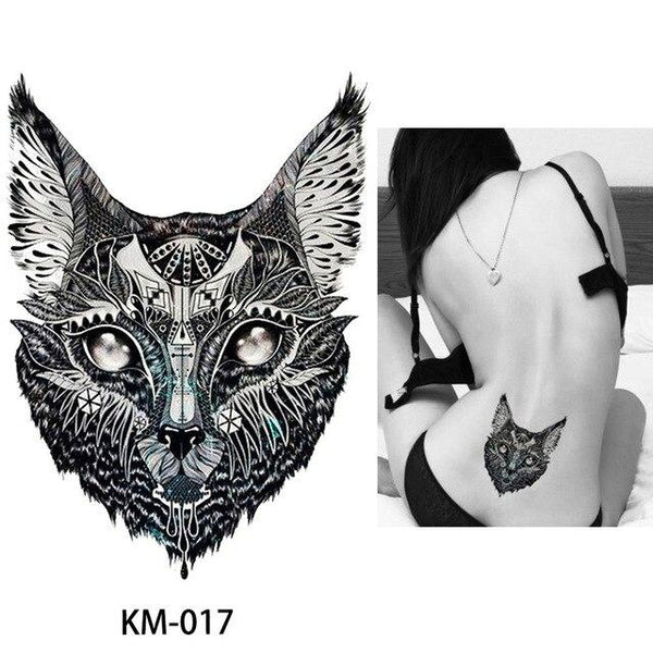 New Arrival 1 Sheet Temporary Tattoo Sticker KM-056 Flower Arm Body Art Waterproof Tattoo Beauty Fox Women Coquette Decal Design