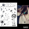 1PC Fashion Flash Waterproof  Tattoo Women Black Ink Henna Jewel Sexy Lace BJ019 Flower Pendant Wed Henna Temporary Tattoo Stick