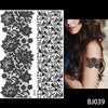 1PC Fashion Flash Waterproof  Tattoo Women Black Ink Henna Jewel Sexy Lace BJ019 Flower Pendant Wed Henna Temporary Tattoo Stick