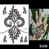 1PC Fashion Flash Waterproof  Tattoo Women Black Ink Henna Jewel Sexy Lace BJ019 Flower Pendant Wed Henna Temporary Tattoo Stick