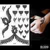 1PC Fashion Flash Waterproof  Tattoo Women Black Ink Henna Jewel Sexy Lace BJ019 Flower Pendant Wed Henna Temporary Tattoo Stick