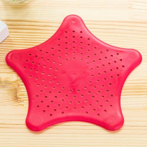 Star Shape Plastic Kitchen Mint Plan Bath Shower Drain Cover Waste Sink Strainer Hair Filter Catcher House Gadgets Pet Cleaning
