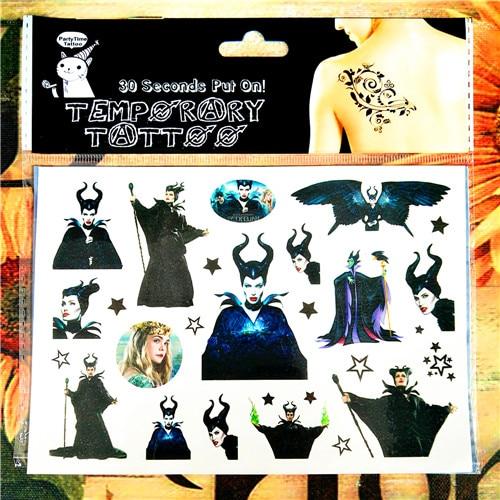 SHNAPIGN Cinderella Snow White Mermaid Child Temporary Flash Tattoo Body Art Sticker 17*10cm Tatoo painless Henna selfie