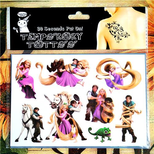 SHNAPIGN Cinderella Snow White Mermaid Child Temporary Flash Tattoo Body Art Sticker 17*10cm Tatoo painless Henna selfie