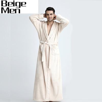 Lovers Plus Size Hooded extra Long Flannel Warm Bathrobe Men Women Thickening Winter Kimono Bath Robe Male Dressing Gown Robes