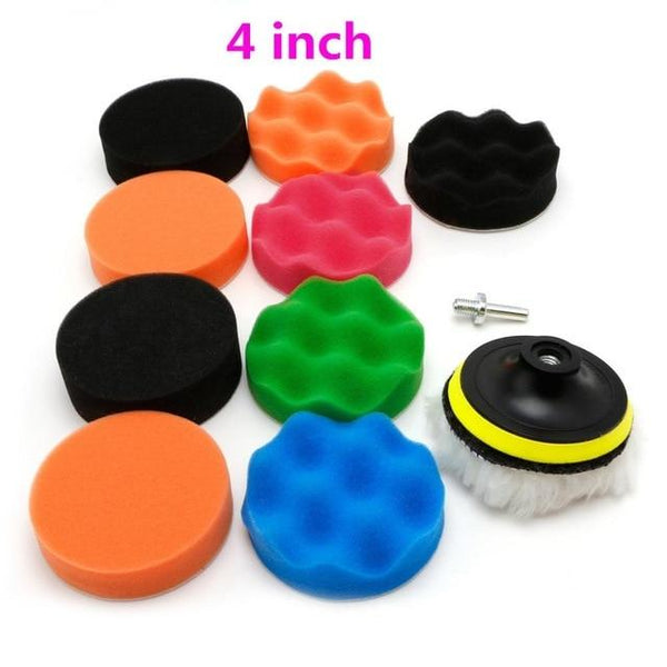 11 Pcs/Set 3/4/5/6/7 inch Buffing Sponge Polishing Pad Kit Set For Car Polisher Buffer Car Maintenance Accessories New C45