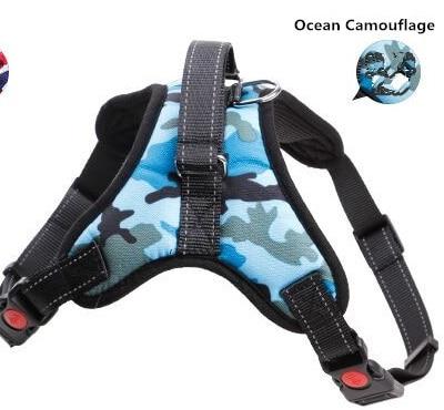 R5 Big Size Adjustable Pet Harness Collar Leopard Professional OutDoor Dog Hand Strap for Large Dogs Pitbulls Labrador harness