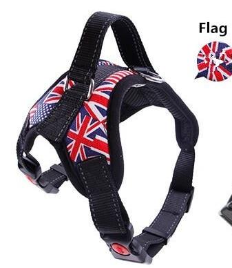 R5 Big Size Adjustable Pet Harness Collar Leopard Professional OutDoor Dog Hand Strap for Large Dogs Pitbulls Labrador harness