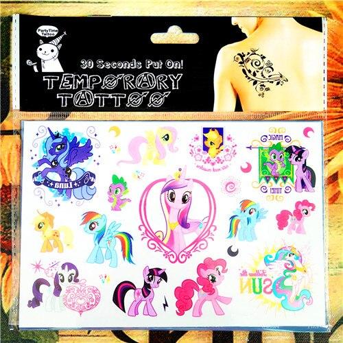 SHNAPIGN Little Pony Celestia Child Temporary Tattoo Body Art Flash Tattoo Stickers 17*10cm Waterproof Styling Tatoo Sticker
