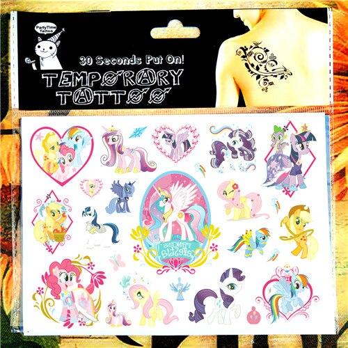 SHNAPIGN Little Pony Celestia Child Temporary Tattoo Body Art Flash Tattoo Stickers 17*10cm Waterproof Styling Tatoo Sticker