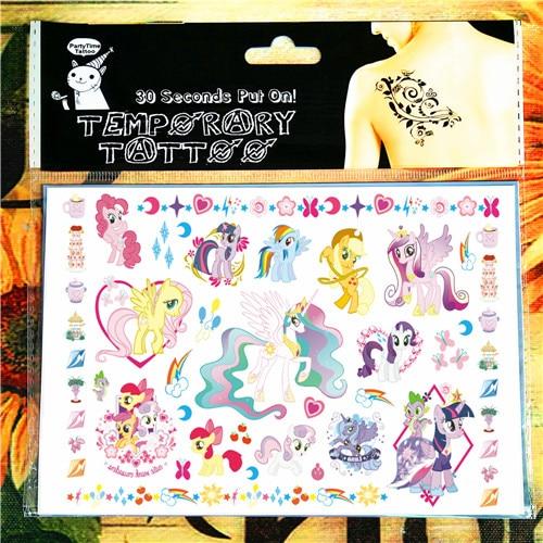 SHNAPIGN Little Pony Celestia Child Temporary Tattoo Body Art Flash Tattoo Stickers 17*10cm Waterproof Styling Tatoo Sticker