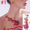 1Pc 3D Lifelike Rose Flower Sex Waterproof Temporary Tattoos Women Flash Tattoo Arm Shoulder Big Flowers Stickers