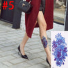 1Pc 3D Lifelike Rose Flower Sex Waterproof Temporary Tattoos Women Flash Tattoo Arm Shoulder Big Flowers Stickers