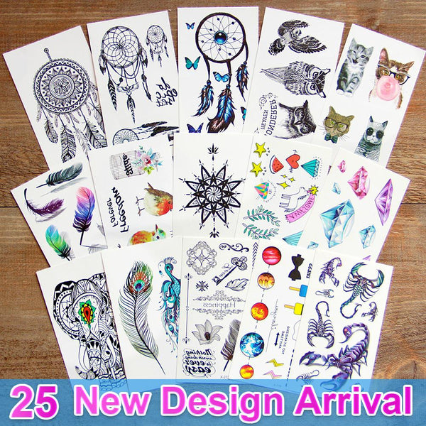 3d dream catcher  Waterproof Temporary Tattoos dreamcatcher flash Tattoo stickers body art for women transferable fake tattoo