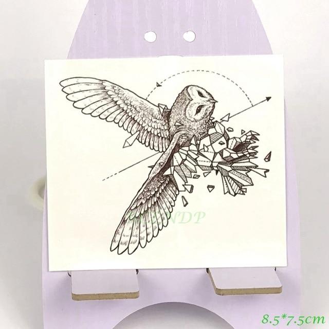 Waterproof Temporary Tattoo fox wolf wolves whale owl geometric animal tatto flash tatoo fake tattoos for girl women man kid 7
