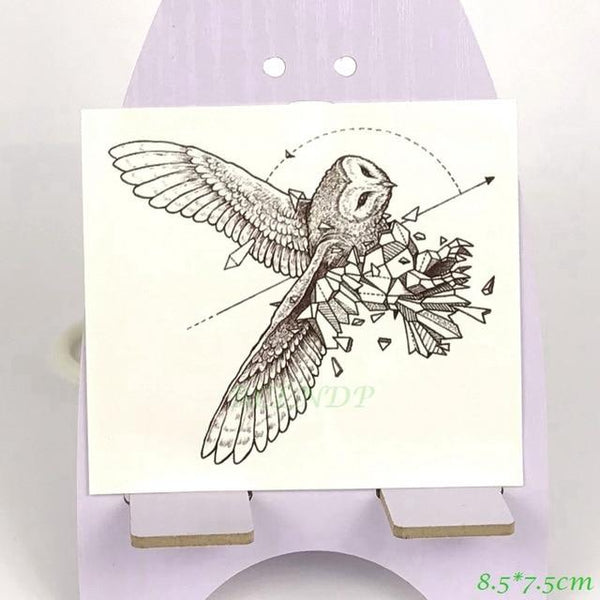 Waterproof Temporary Tattoo fox wolf wolves whale owl geometric animal tatto flash tatoo fake tattoos for girl women man kid 7