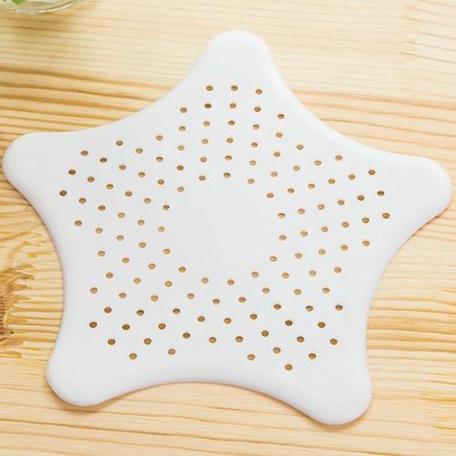 Star Shape Plastic Kitchen Mint Plan Bath Shower Drain Cover Waste Sink Strainer Hair Filter Catcher House Gadgets Pet Cleaning