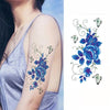 2017 Waterproof temporary tattoos stickers sexy romantic dark rose flowers henna fake body art flash tattoo sleeve