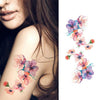 2017 Waterproof temporary tattoos stickers sexy romantic dark rose flowers henna fake body art flash tattoo sleeve