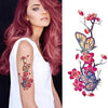 2017 Waterproof temporary tattoos stickers sexy romantic dark rose flowers henna fake body art flash tattoo sleeve