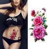 2017 Waterproof temporary tattoos stickers sexy romantic dark rose flowers henna fake body art flash tattoo sleeve