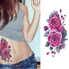 2017 Waterproof temporary tattoos stickers sexy romantic dark rose flowers henna fake body art flash tattoo sleeve