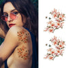 2017 Waterproof temporary tattoos stickers sexy romantic dark rose flowers henna fake body art flash tattoo sleeve