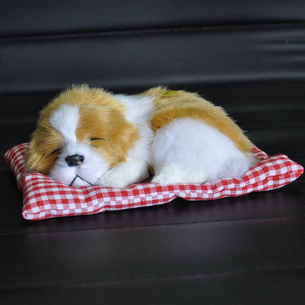 Lovely Baby Animal Doll Plush Sleeping Dogs Stuffed Toys with Sound Kids Kawaii Christmas Birthday New Year Gift For Children