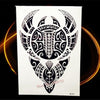 Africa Serengeti Lion Temporary Tattoo Indian Tribal Mighty Lion Warrior Waterproof Flash Tattoo Sticker Black Tatoo Men Women