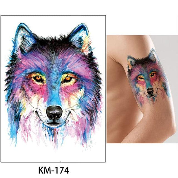 New Arrival 1 Sheet Temporary Tattoo Sticker KM-056 Flower Arm Body Art Waterproof Tattoo Beauty Fox Women Coquette Decal Design
