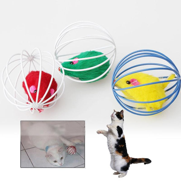 1Pc Cat Toys Hollow Ball Feather Mouse Toys for Cats Kitten Playing Funny Mice Mouse Toys Pet Animals Products