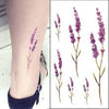 25 design Waterproof Temporary Tattoo sticker cute sexy lavender flowers Leaves tatoo Water Transfer fake tattoo for kid Adult