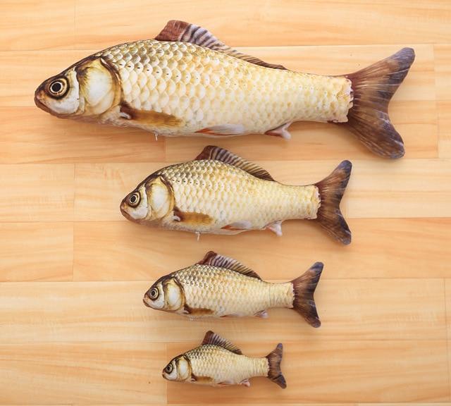 Plush Catnip Fish Toy for Cat Pet Chew Mint Fish Toys Pillow Cat Scratch Board Scratching Post 3 Size