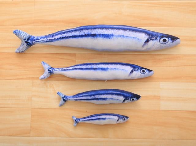 Plush Catnip Fish Toy for Cat Pet Chew Mint Fish Toys Pillow Cat Scratch Board Scratching Post 3 Size