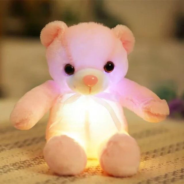 32/50cm Big Colorful Glowing Teddy Bear Luminous Plush Toys Kawaii Light Up Led Teddy Bear Stuffed Toys Doll Kids Christmas Gift