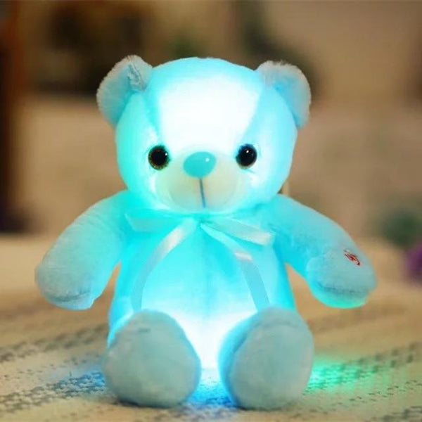 32/50cm Big Colorful Glowing Teddy Bear Luminous Plush Toys Kawaii Light Up Led Teddy Bear Stuffed Toys Doll Kids Christmas Gift