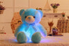 32/50cm Big Colorful Glowing Teddy Bear Luminous Plush Toys Kawaii Light Up Led Teddy Bear Stuffed Toys Doll Kids Christmas Gift