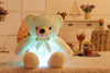 32/50cm Big Colorful Glowing Teddy Bear Luminous Plush Toys Kawaii Light Up Led Teddy Bear Stuffed Toys Doll Kids Christmas Gift