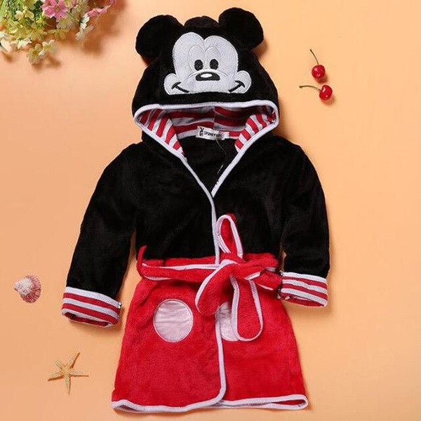 Children Print Gown Sale Boys Girls Clothing Robes Children Hooded Bathrobe Flannel Fleece Free Shipping Children Cartoon Gown
