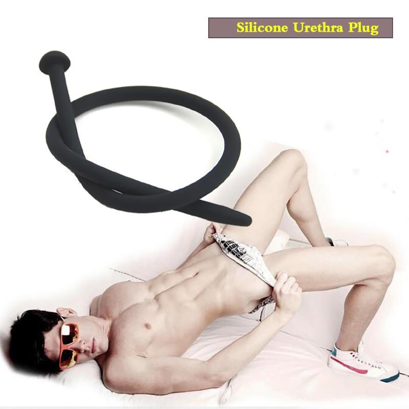 Male 350mm Flexible Silicone Prostate massage penis plug Urethral Sound sex toys for man Urethra Stimulation Urethral Dilators