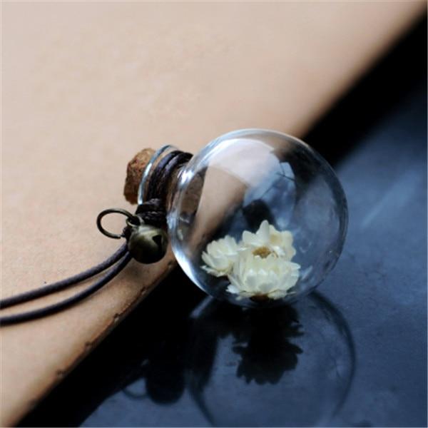 Car Pendant Glass Perfume Empty Hanging Bottle With Flower Auto Interior Decoration Perfume Container With Wood Cap Ornaments
