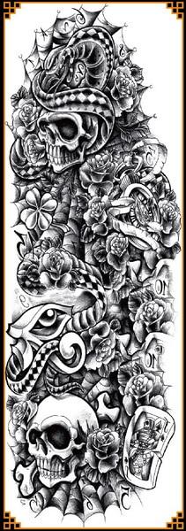Full Arm Temporary tattoo waterproof cool grey black dragon mechanical fake tattoos 3D large size 48*17cm big tatto for men 2018