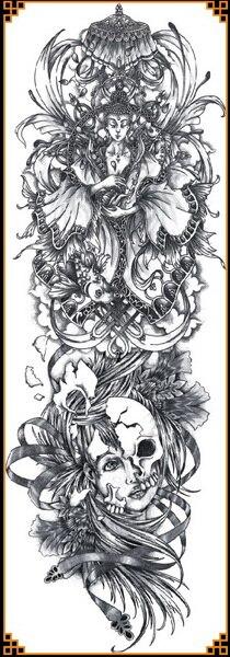 Full Arm Temporary tattoo waterproof cool grey black dragon mechanical fake tattoos 3D large size 48*17cm big tatto for men 2018